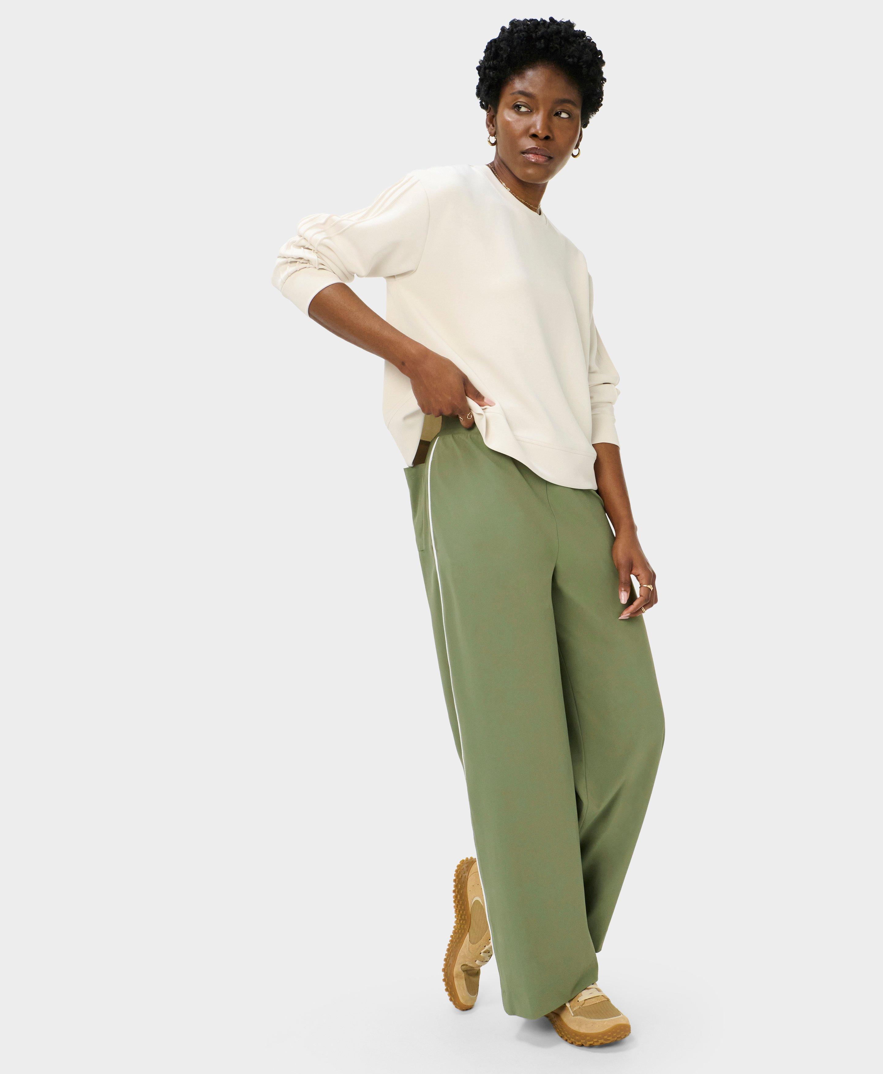 Sand Wash Pintuck Sweatshirt - Ecru Beige