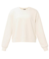 Sand Wash Pintuck Sweatshirt - Ecru Beige