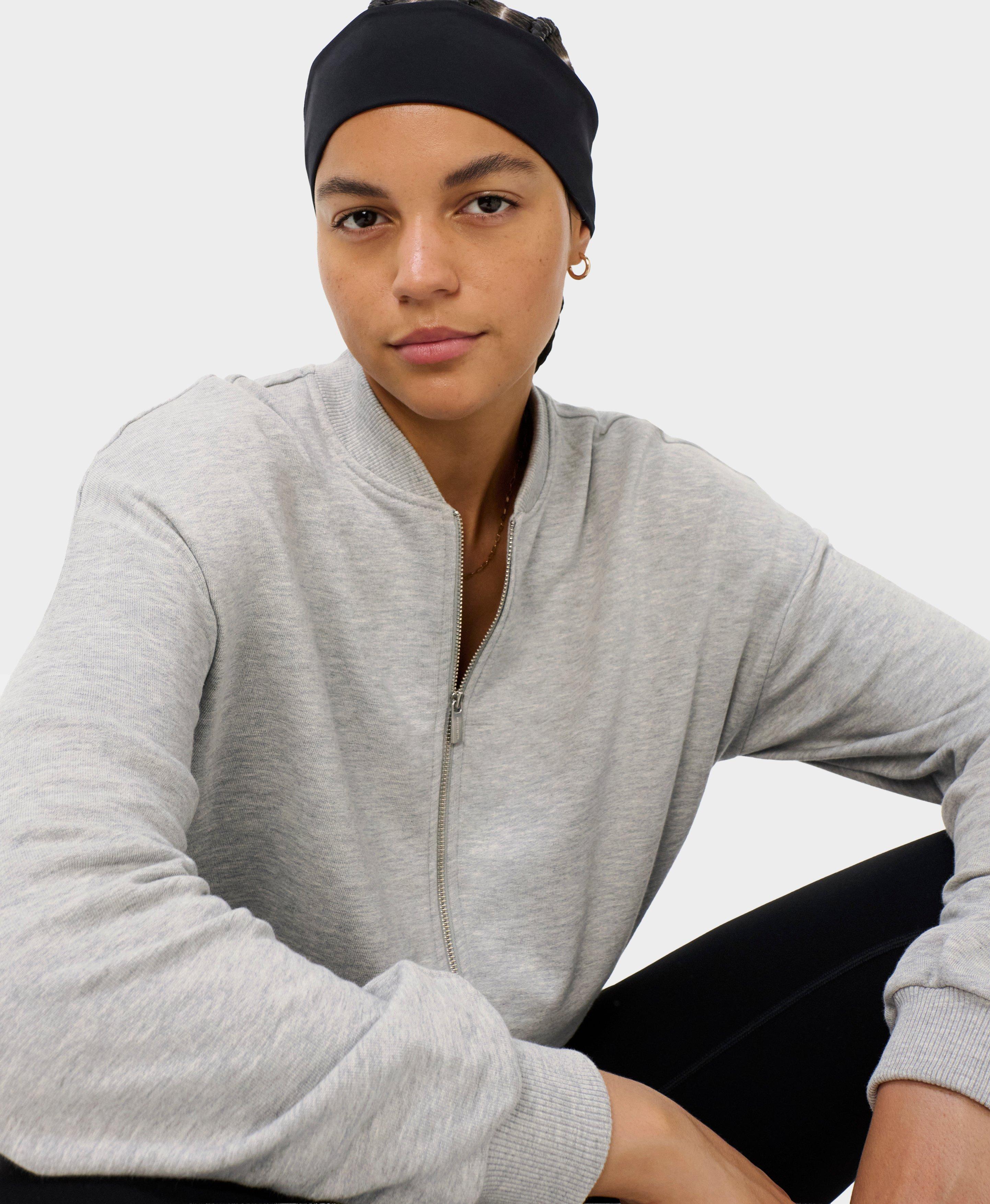 After Class Zip-Up Jacket - Light Grey Marl