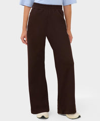 Linear Striped Wide Leg Pants - Sable Brown