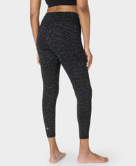 Ultimate Studio 7/8 Yoga Leggings - Black Leopard Skin Print - 7/8 Length