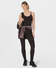 Ultimate Studio Yoga Leggings - Brown Leopard Skin Print - Full Length