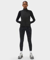 Power 7/8 Piping Workout Leggings - Ultra Black Camo Print - 7/8 Length