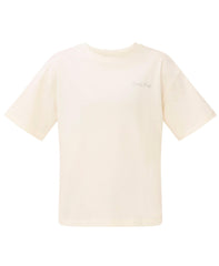 Mindful Moves Graphic Tee - Dove White Faded Blue Graphic Script Wordmark