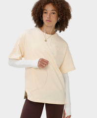 Sweaty Betty Short Sleeve Tee - Ecru Beige