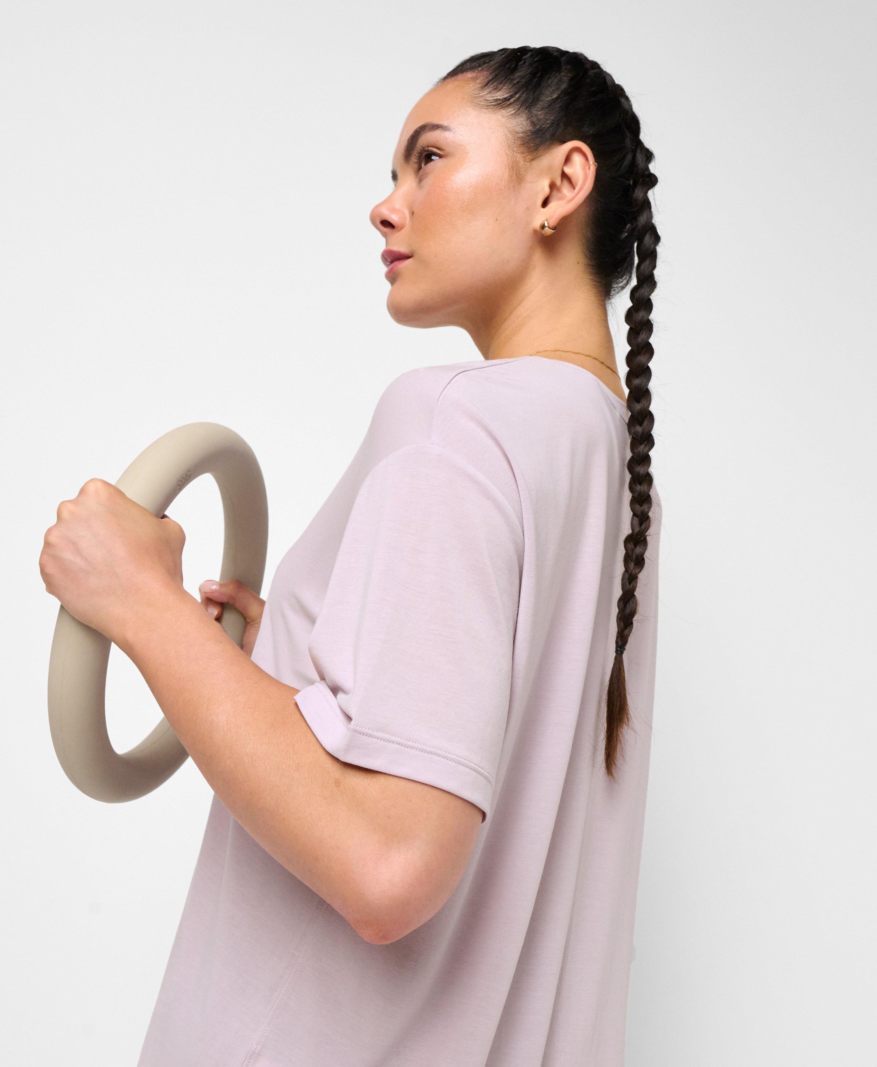 Soft Flow Studio Longline Tee - Mauve Purple