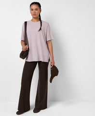 Soft Flow Studio Longline Tee - Mauve Purple