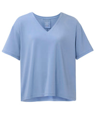 Soft Flow Studio V-Neck Tee - Faded Blue