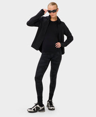 Athlete Textured Stripe Tee - Black