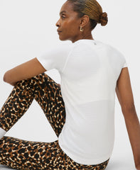 Athlete Textured Stripe Tee - White