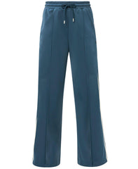 Revival Pintuck Side Stripe Wide Leg Pants - Indigo Blue