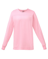 After Class Seam Detail Longline Sweatshirt - Deco Pink