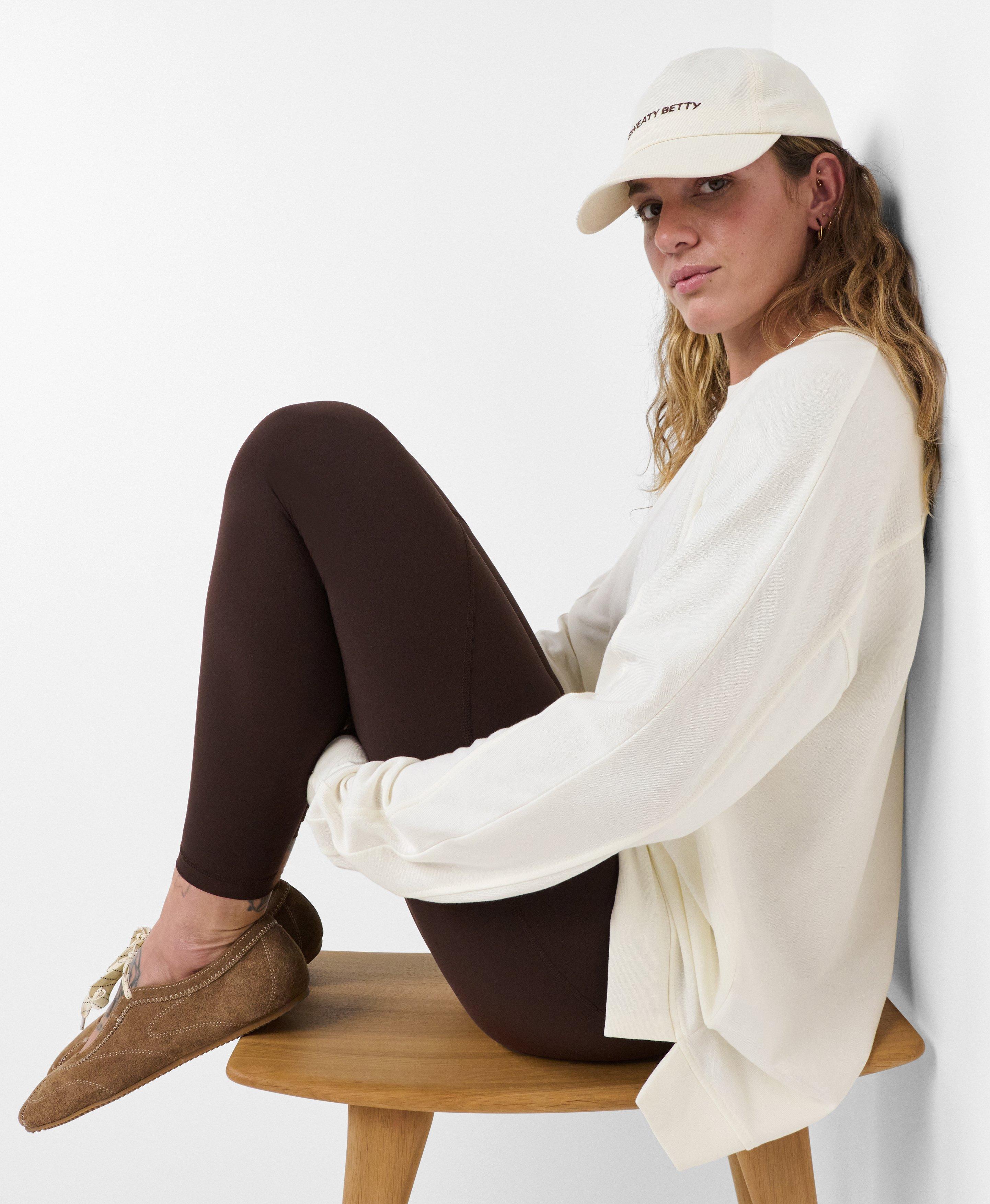 After Class Seam Detail Longline Sweatshirt - Lily White