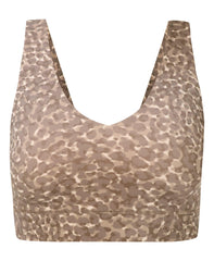 Ultimate Studio Yoga Voop Bra - Beige Offbeat Animal Print