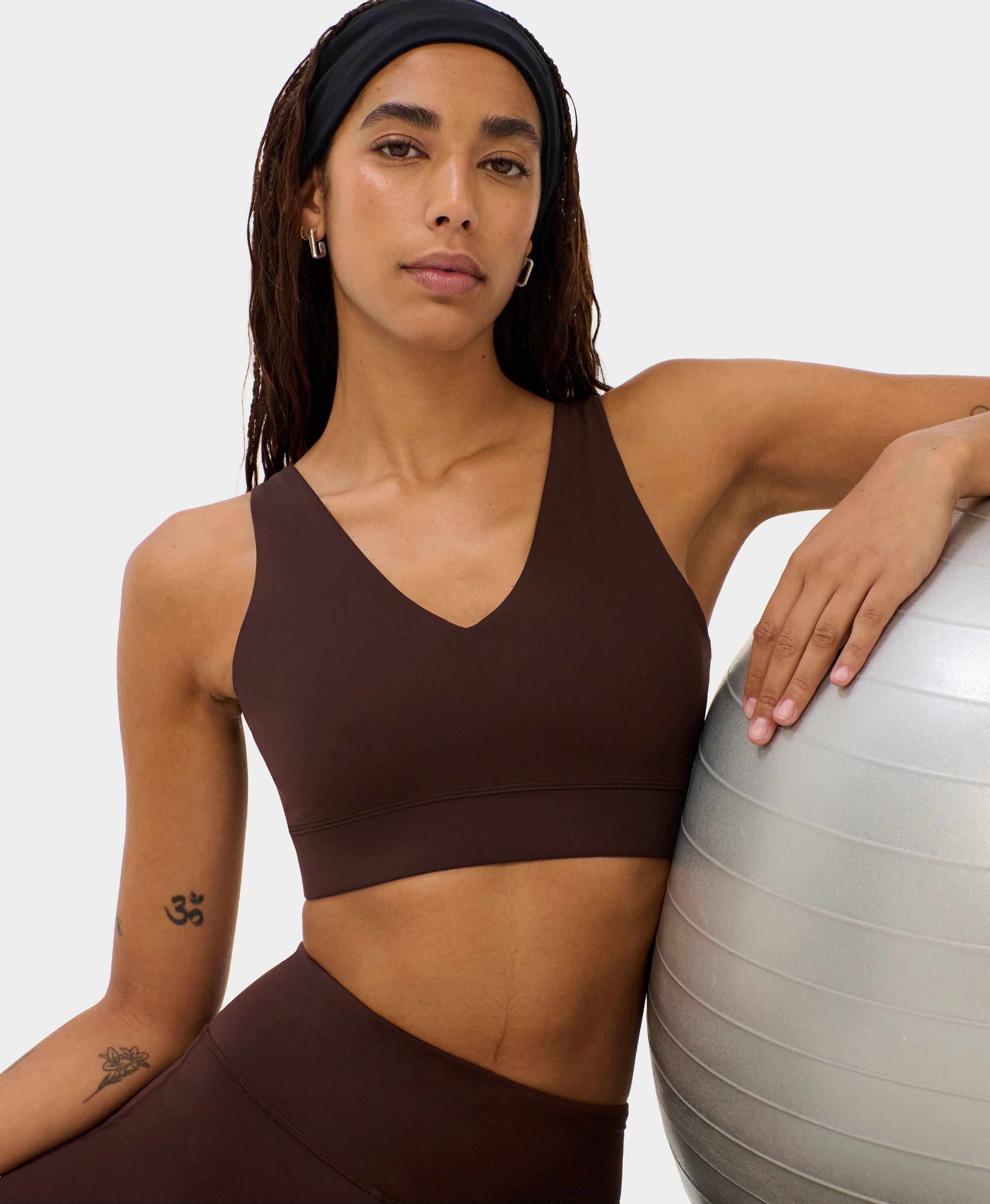 Ultimate Studio Yoga Voop Bra - Espresso Brown