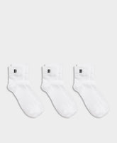 Essentials Mini Crew Socks 3 Pack - White