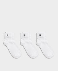 Essentials Mini Crew Socks 3 Pack - White