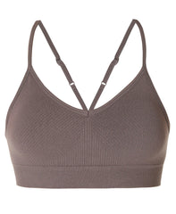 Soft Ribbed Bra - Taupe Brown