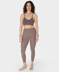 Soft Ribbed Bra - Taupe Brown