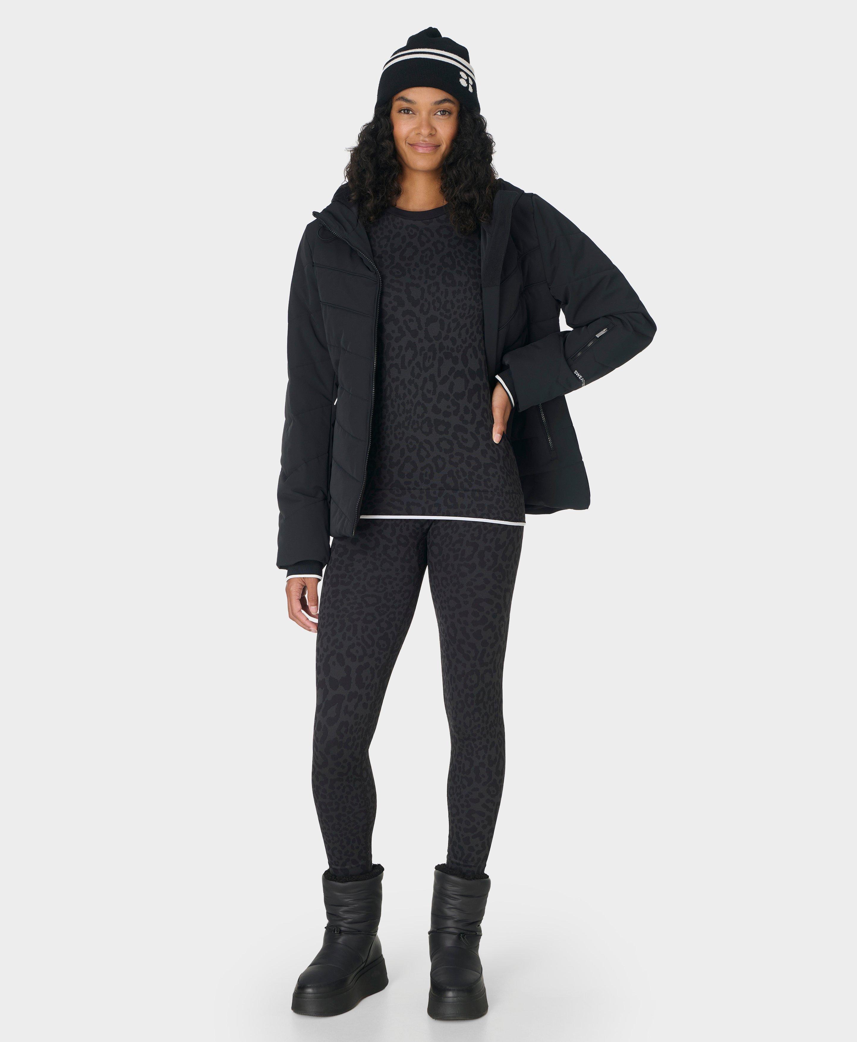 Animal Base Layer Pants - Grey Leo Jacquard - Full Length