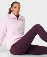 Animal Base Layer Pants - Purple Leo Jacquard - Full Length