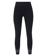 Fair Isle Novelty Base Layer Legging - Black Sb Ski Fairisle Jacquard - Full Length