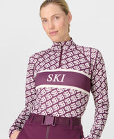 Therma Ski Half Zip - Purple Sb And Stripe Print