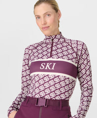 Therma Ski Half Zip - Purple Sb And Stripe Print