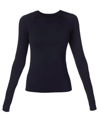 Athlete Seamless Workout Long Sleeve Top - Black