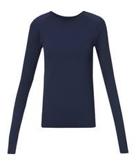 Athlete Seamless Workout Long Sleeve Top - Navy Blue