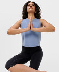 Soft Flow Studio Twist Back Tank Top - Faded Blue