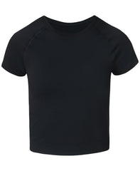 Athlete Crop Seamless Workout Tee - Black