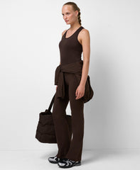 Athlete Crop Seamless Workout Tank - Espresso Brown