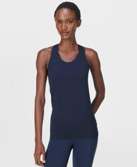 Athlete Seamless Workout Tank - Navy Blue