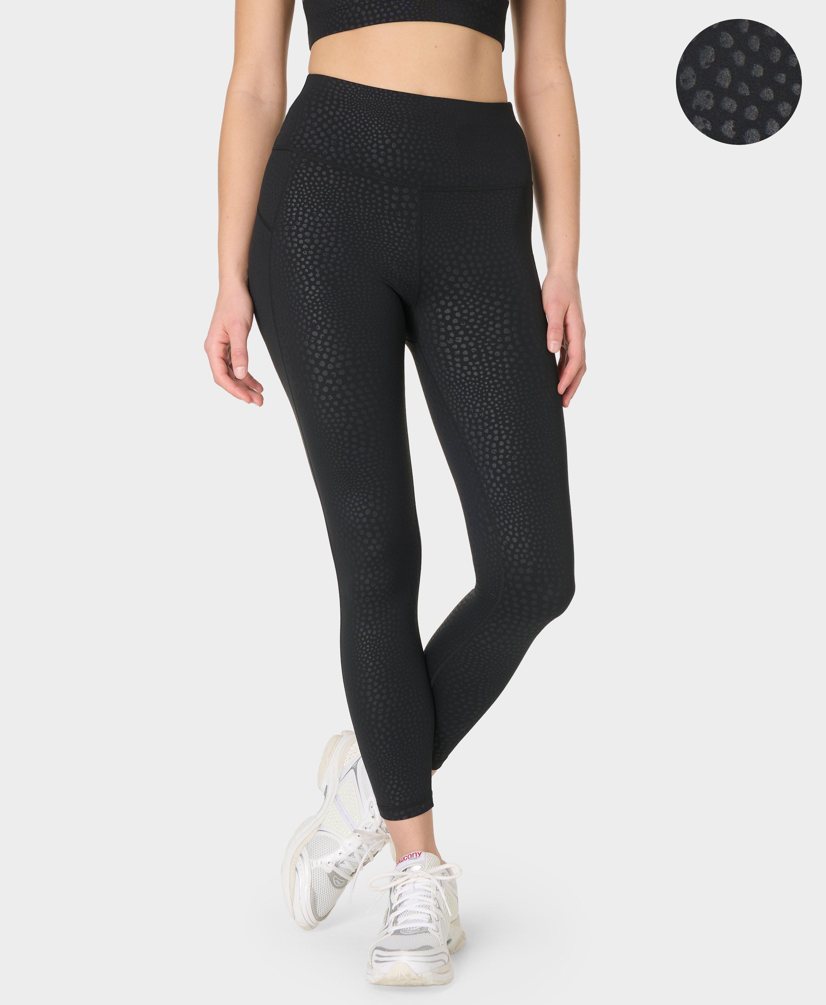 All Day 7/8 Leggings - Black Reptile Emboss Print - 7/8 Length