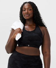 Power High Impact Sports Bra - Ultra Black Camo Print
