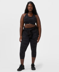 Power High Impact Sports Bra - Ultra Black Camo Print