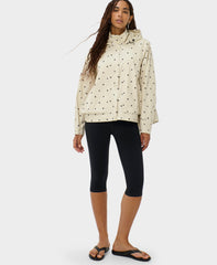 Motion Waterproof Cropped Jacket - Cream SB Polka Print