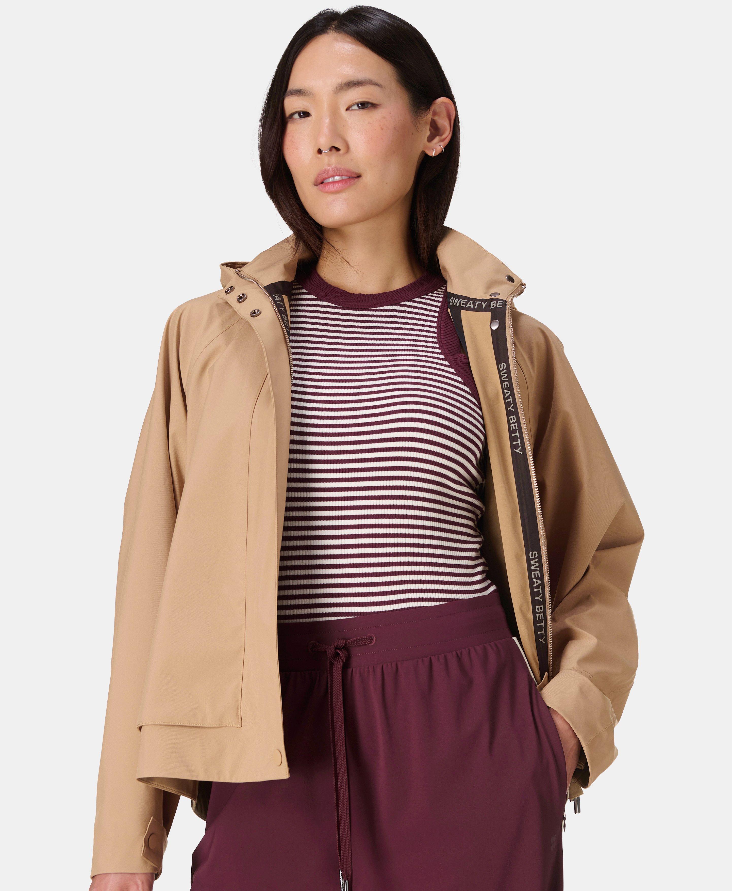 Motion Waterproof Cropped Jacket - Golden Beige