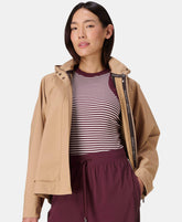 Motion Waterproof Cropped Jacket - Golden Beige