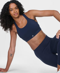 Power Medium Support Seamless Bust Bra - Navy Blue