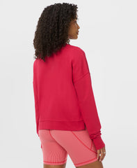 After Class Crop Sweatshirt - Crimson Red
