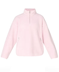 Plush Half Zip Fleece - Frost Pink