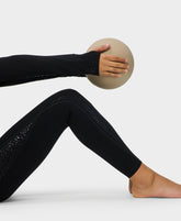 Ultimate Studio 7/8 Pilates Gripper Legging - Khaki Brown - 7/8 Length