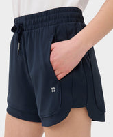 Explorer Track Piped Shorts - Navy Blue - 4" Inseam