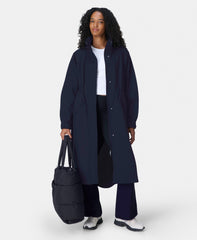 Motion Waterproof Longline Parka - French Navy Blue