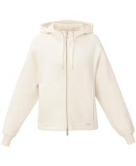 Premium Brushed Zip-Up Hoodie - Dove White