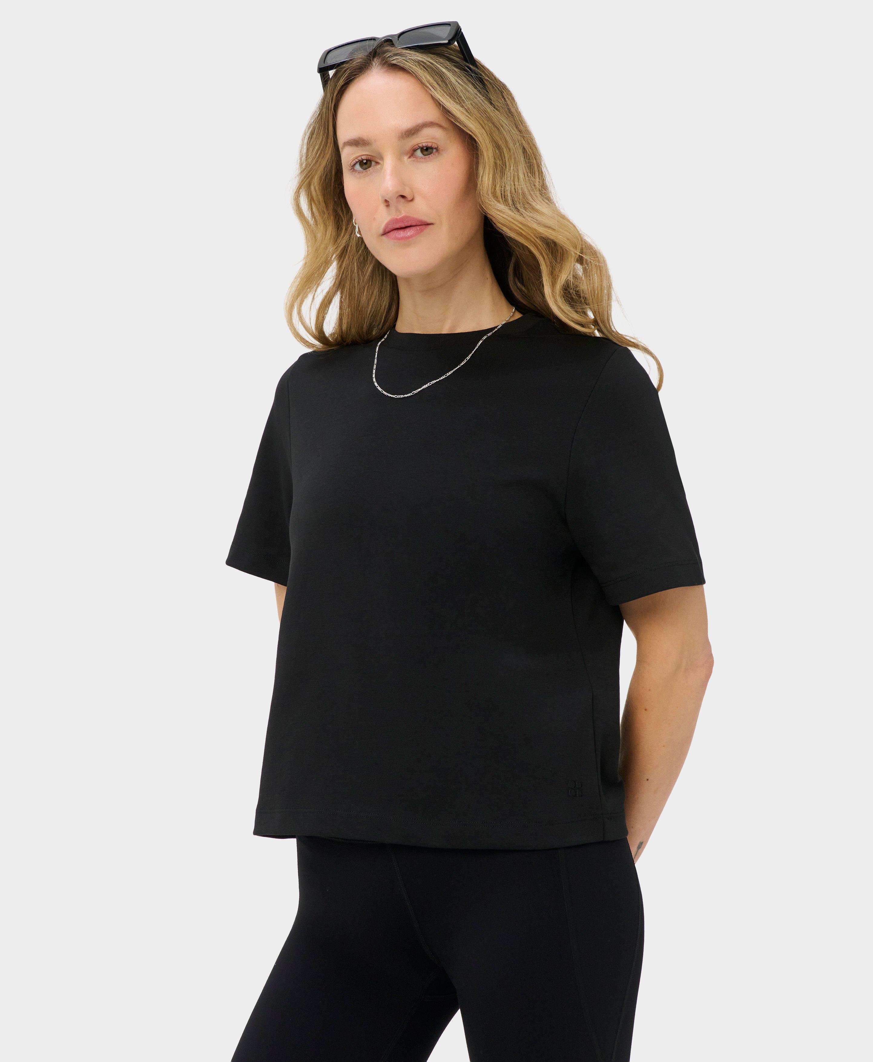 Elevated Cotton Boxy Tee - Black
