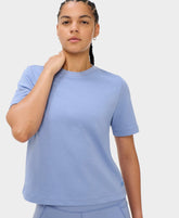 Elevated Cotton Boxy Tee - Faded Blue