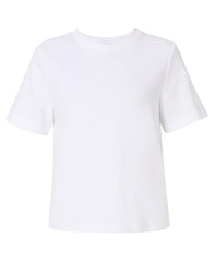 Elevated Cotton Boxy Tee - White
